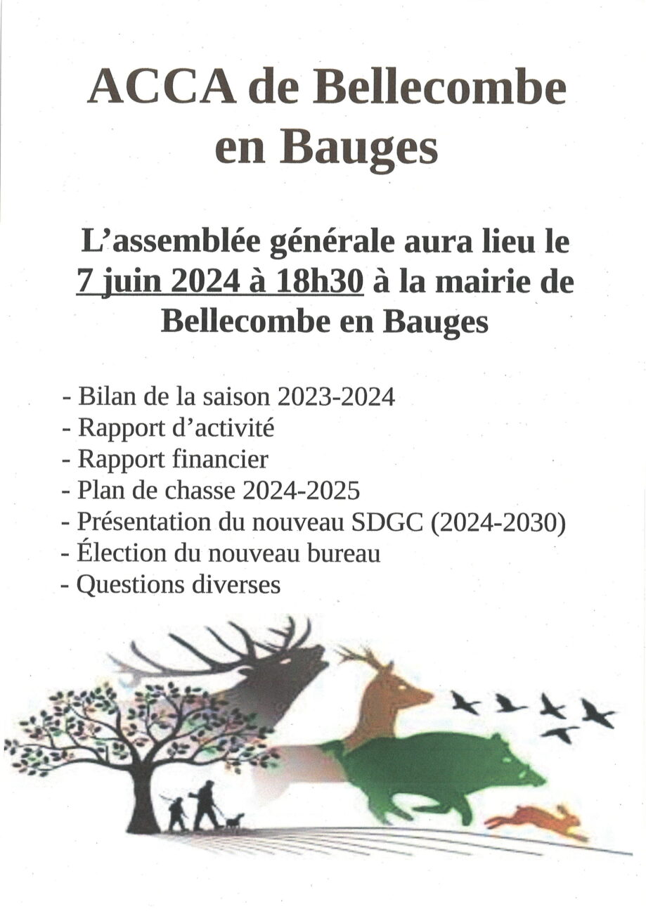 Assemblée Générale ACCA de Bellecombe en Bauges