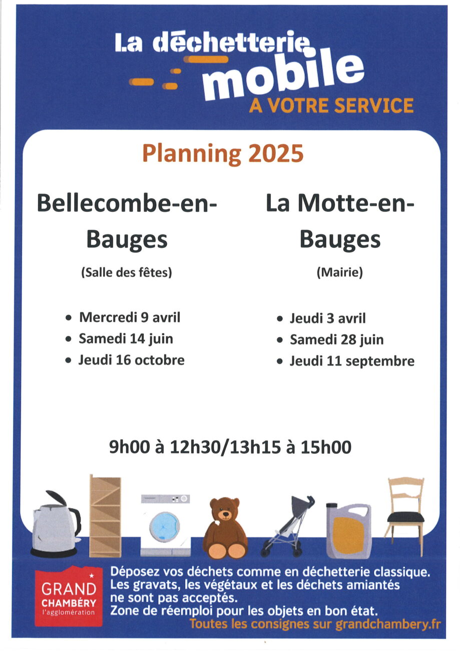 Déchetterie mobile 2025